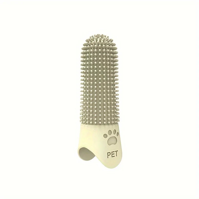 Soft Silicone Dog Toothbrush 360° Finger Toothbrush for Dogs Cats Durable Pet Finger Brush Tooth Cleaning Tool for All Breeds