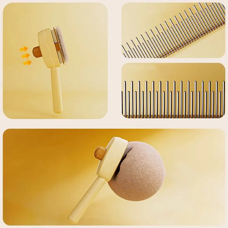 Dog Comb Massage Dog Brush Automatic Pet Hair Remover Self Cleaning Cat Brush Dogs Grooming One Button Hair Comb Pet Products