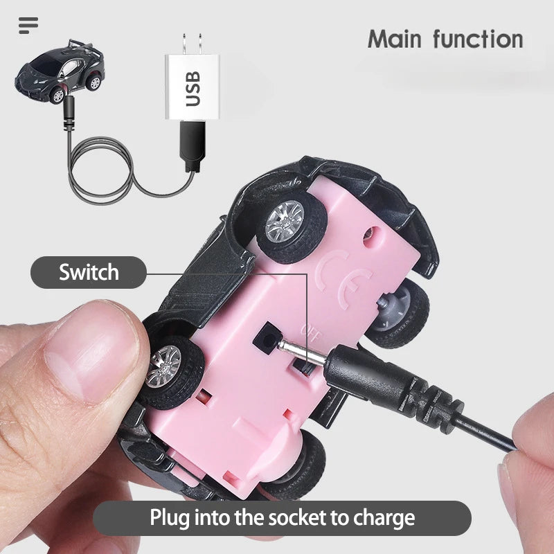 2.4G Mini Watch Control Car Cute RC Car Kids Companion Birthday Boy Girl Gift Christmas Watch RC Car Toy