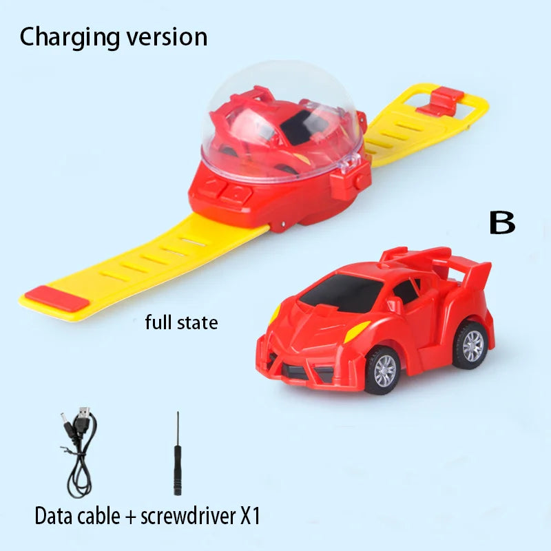 2.4G Mini Watch Control Car Cute RC Car Kids Companion Birthday Boy Girl Gift Christmas Watch RC Car Toy