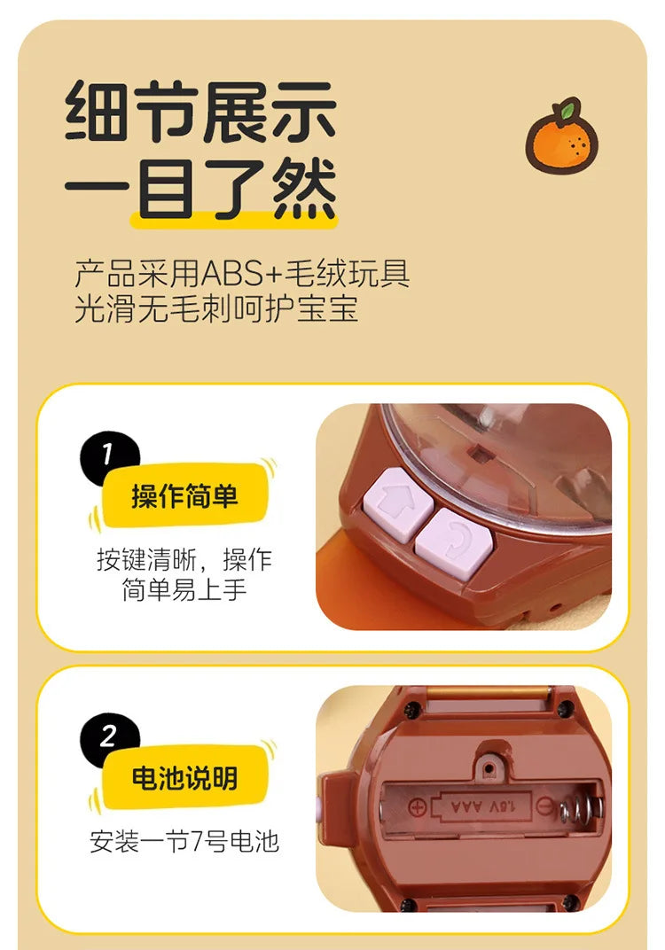 Capybara Rabbit Remote Control Car Watch Toys with Light 2.4G Racing Car Wrist Toy for Kid RC Small Car Interactive Game