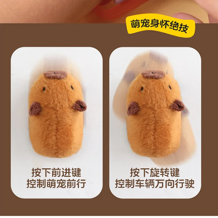 Capybara Rabbit Remote Control Car Watch Toys with Light 2.4G Racing Car Wrist Toy for Kid RC Small Car Interactive Game