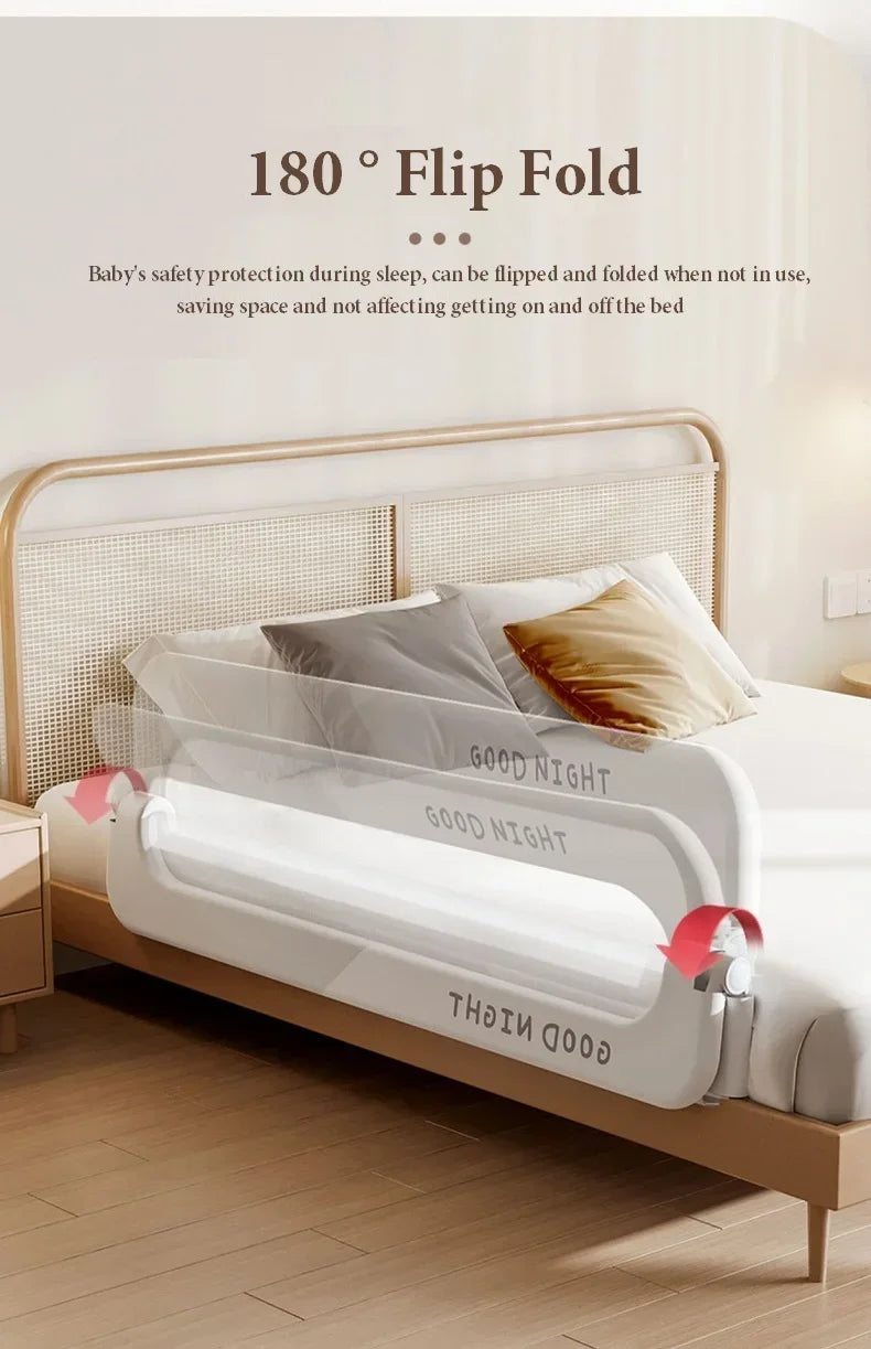 IMBABY Bed Guardrail Anti Fall Baby Safety Bed Barrier Portable Crib Cover Adjustable Bed Rail Guard Bedroom Crib Bumpers