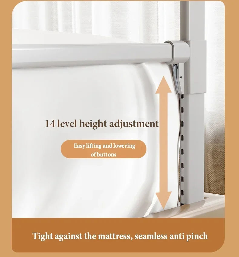 IMBABY Bed Guardrail Anti Fall Baby Safety Bed Barrier Portable Crib Cover Adjustable Bed Rail Guard Bedroom Crib Bumpers