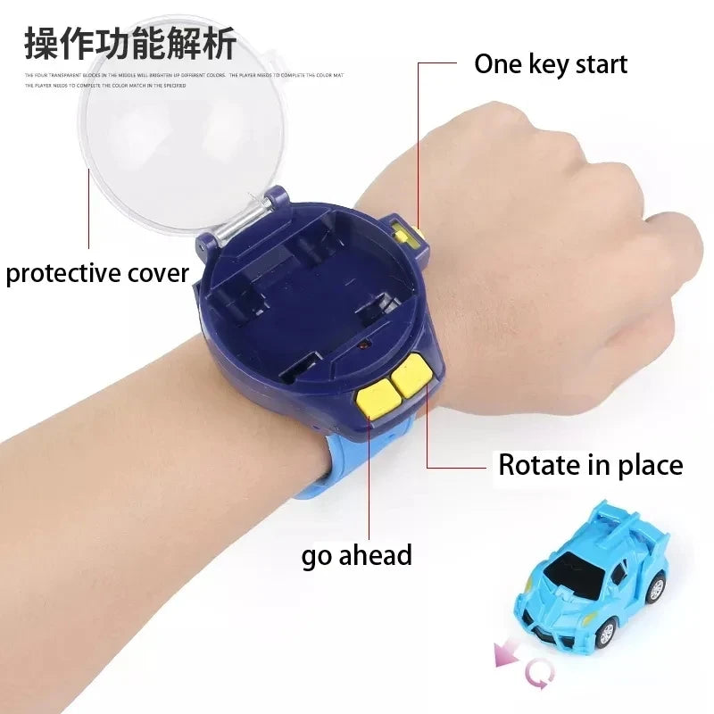 2.4G Mini Watch Control Car Cute RC Car Kids Companion Birthday Boy Girl Gift Christmas Watch RC Car Toy