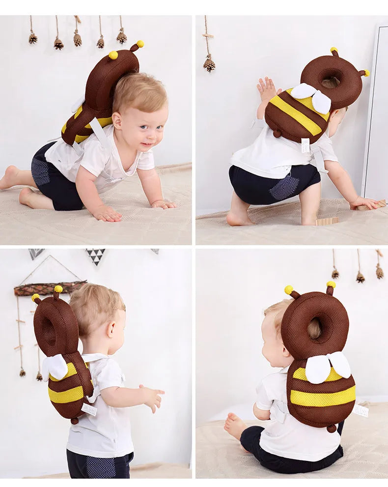 Cute Cartoon Baby Head Back Protector Kids Safe Protect Pillows Learn Walk Head Protector Cushion Anti Fall Backward Cap Carry