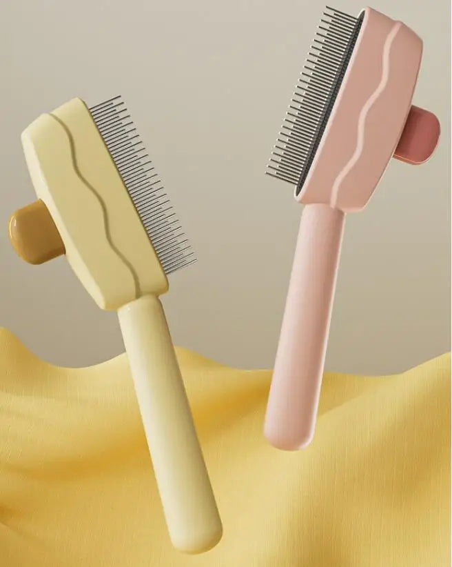 Dog Comb Massage Dog Brush Automatic Pet Hair Remover Self Cleaning Cat Brush Dogs Grooming One Button Hair Comb Pet Products