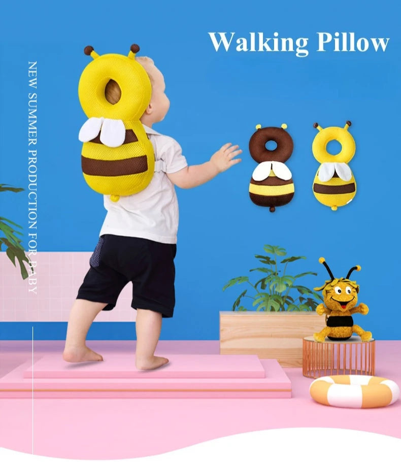 Cute Cartoon Baby Head Back Protector Kids Safe Protect Pillows Learn Walk Head Protector Cushion Anti Fall Backward Cap Carry